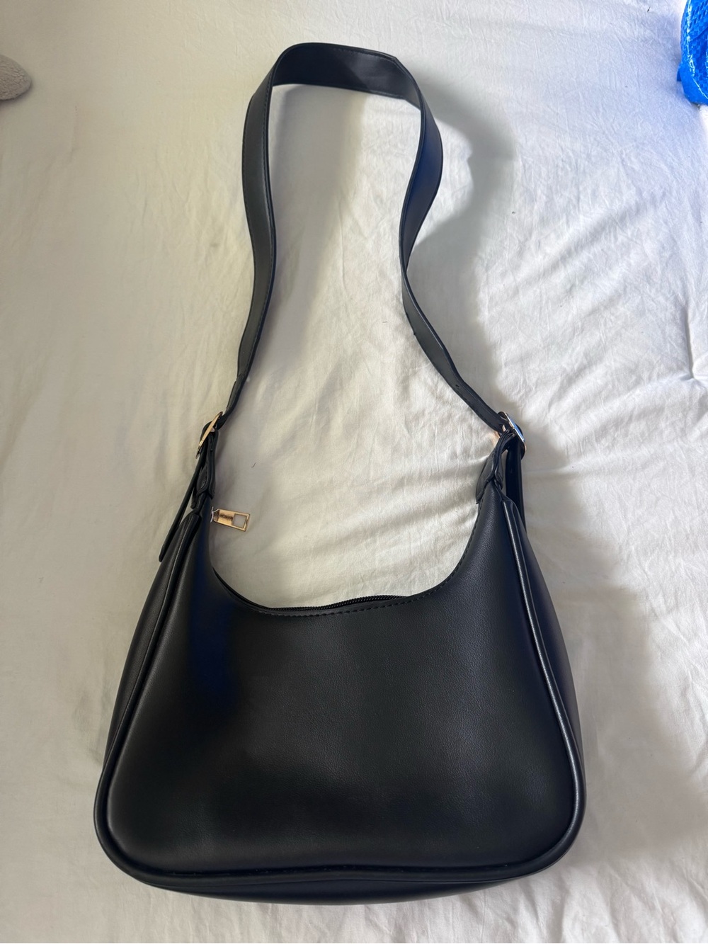 T.J.Maxx Black Shoulder Bag with Gold Hardware